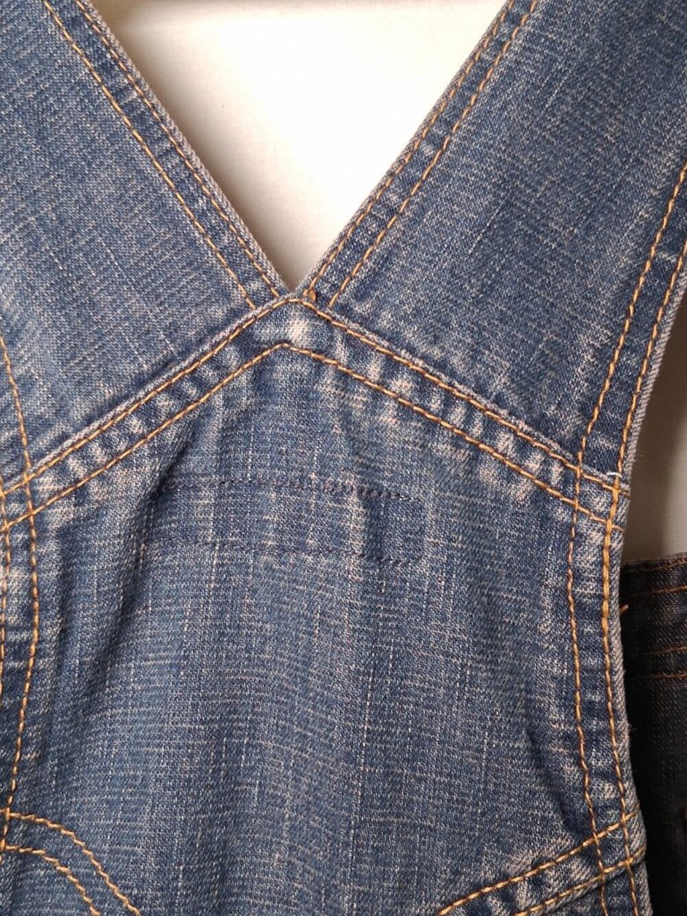 No Boundaries Denim Shortalls Juniors Large Blue Jean Shorts Overalls - Picture 3 of 16